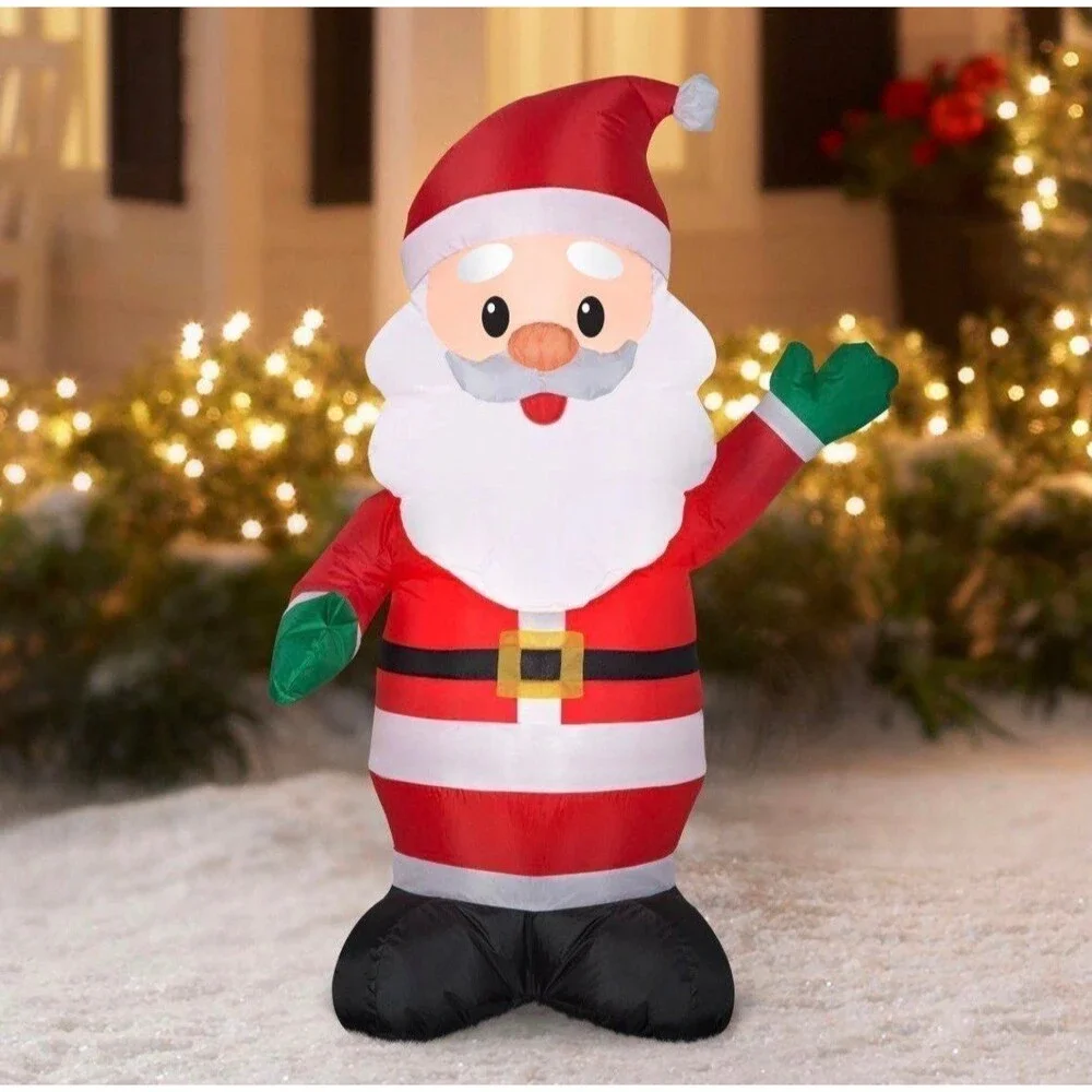4ft Waving Santa Holiday Airblown Inflatable